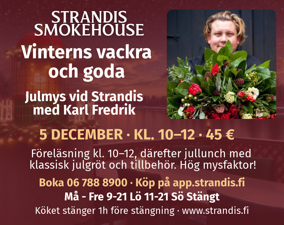 Vinterns vackra och goda with Karl Fredrik at Strandis on 5 December